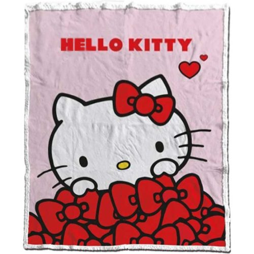 Hello Kitty Bow sherpa takaró 130x170cm