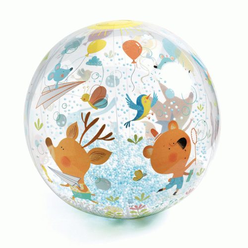 Djeco 0175 Felfújható labda, Ø 35 cm - Csörgő-zörgő labda - Bubbles ball