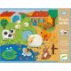 Djeco 7117 Óriás puzzle - Tanya - Tactile farm puzzle