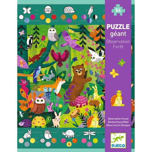 Djeco 7149 Megfigyeltető puzzle - Erdőben, 54 db-os - Observation forest