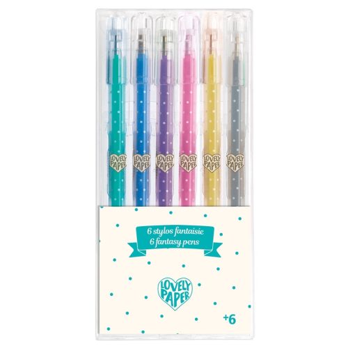 Djeco DD03755 6 géltoll - 6 glitter gel pens