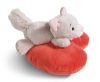 NICI plüss Love Fluffy Cat fekvő, szív, 13cm, ZÖLD, ZÖLD