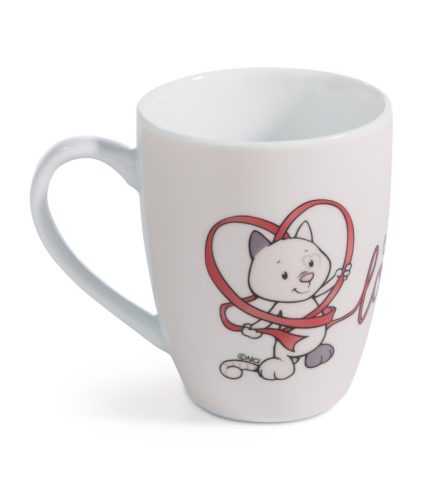 NICI Cat ''Celebrate Love'' bögre 310ml, porcelán, ajándékdobozban