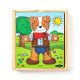 Woody Öltöztető  fa puzzle - kutya 18db - os