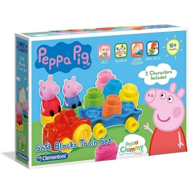 Clementoni CLEMMY PEPPA MALAC VONATOS PUHA ÉPÍTŐKOC