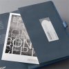 Jegyzetfüzet, exkluzív, A5, vonalas, 97 lap, keményfedeles, SIGEL "Conceptum", kék metál