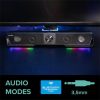 Hangszóró, 12W, 2x3.5 mm jack + USB-A, SPEEDLINK "GRAVITY RGB Stereo Soundbar", fekete