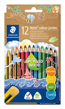 Színes ceruza készlet, háromszögletű, STAEDTLER "Noris® colour jumbo 188", 12 különböző szín