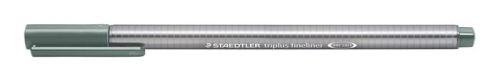 Tűfilc, 0,3 mm, STAEDTLER "Triplus 334", meleg szürke