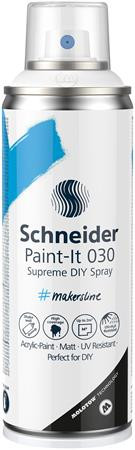 Akrilfesték spray, 200 ml, SCHNEIDER "Paint-It 030", fehér