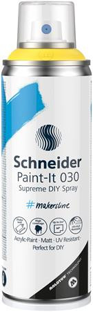 Akrilfesték spray, 200 ml, SCHNEIDER "Paint-It 030", sárga