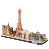 Cubic Fun 3D puzzle City Line Párizs LED-es