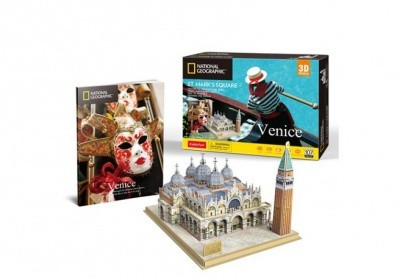 Cubic Fun 3D puzzle Velence Szent Márk tér Nat. Geo. Fotóalbummal (107 db-os)