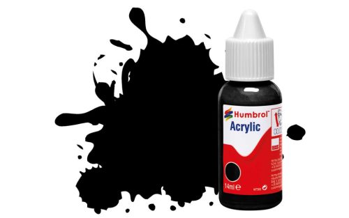 Humbrol Acrylic - Black - Gloss (21) 14ml (DB0021)