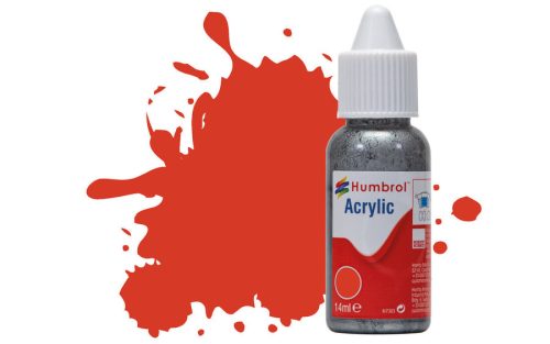 Humbrol Acrylic - Signal Red - Satin (174) 14ml (DB0174)