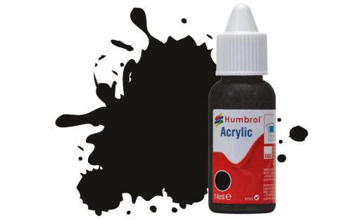 Humbrol Acrylic - Black Metallic (201) 14ml (DB0201)