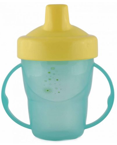 Baby Care itatópohár fogantyúval 210ml magas - green