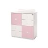 Lorelli Cupboard pelenkázó komód - White & Orchid Pink