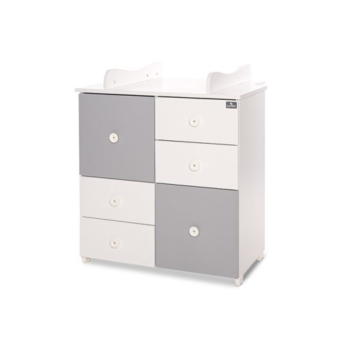 Lorelli Cupboard pelenkázó komód - White & Stone Grey