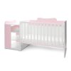 Lorelli Multi kombi ágy 190x72 - White Orchid Orchid Pink