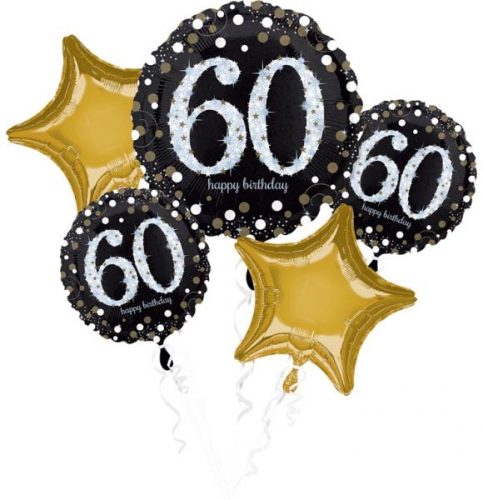 Happy Birthday 60 Fólia lufi 5 db-os szett