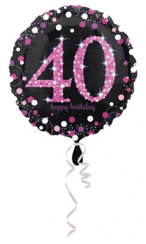 Happy Birthday Pink 40 fólia lufi 43 cm