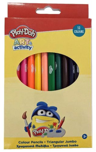 Play-Doh Jumbo háromszögletű szá­nes ceruza 12 db-os