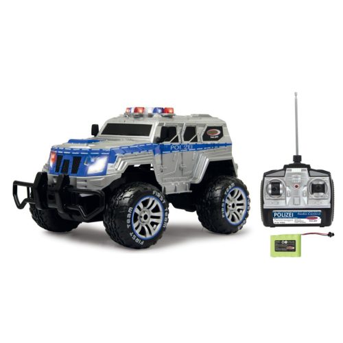 Jamara 410032 Monstertruck 1:12 27MHz LED-es rendőrségi páncélautó, akkumulátorral és töltővel együtt.