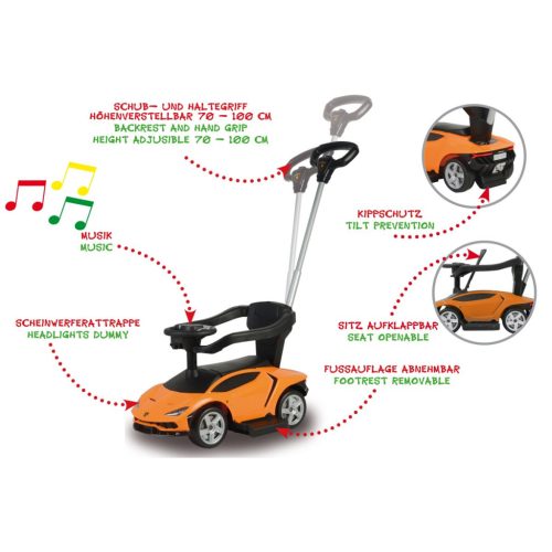 Jamara 460567 Push-Car Lamborghini Centenario narancssárga 3in1
