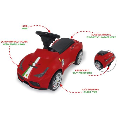 Jamara 460604 Tolóautó Ferrari 488 piros