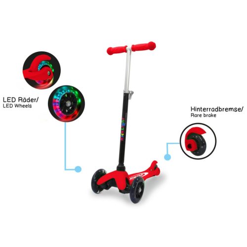 Jamara 461650 KickLight Scooter piros