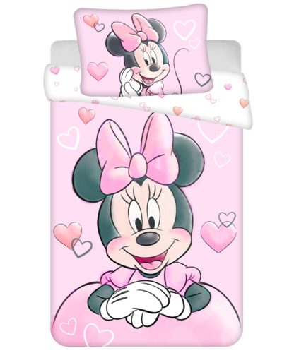 Disney Minnie Powder Pink gyerek ágyneműhuzat 100×135 cm, 40×60 cm