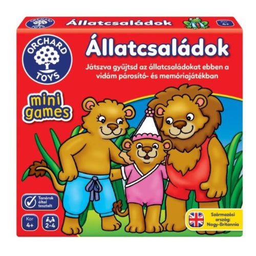 Állatcsaládok, mini játék (Animal families) ORCHARD TOYS OR362