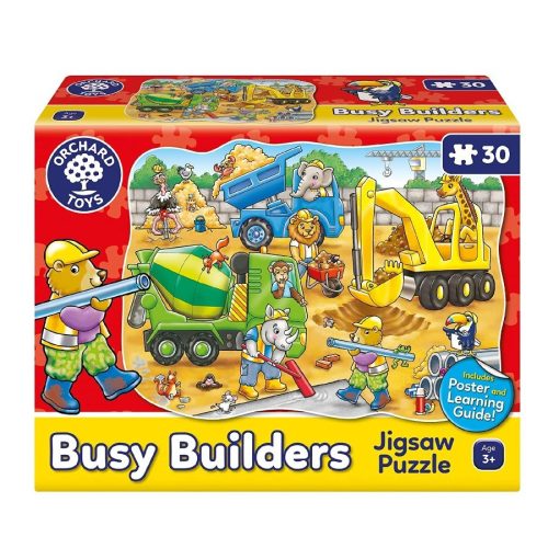 Szorgalmas építők puzzle, 30 db-os  (Busy Builders), ORCHARD TOYS OR299