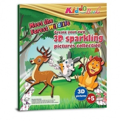 3D Erdei állatok csillogó képek Kiddo Books