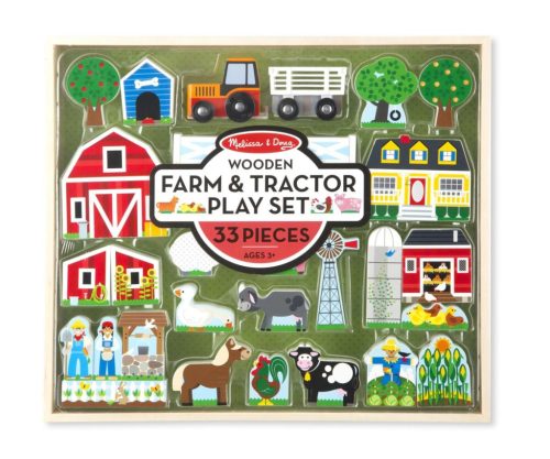 Melissa & Doug Fa építőjáték, Farm és traktor