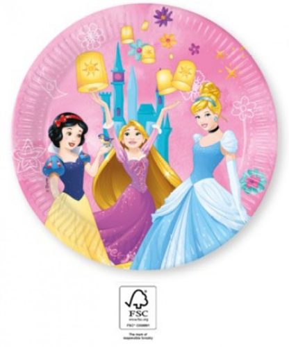 Disney Princess Live your Story, Disney Hercegnők papírtányér 8 db-os 23 cm FSC