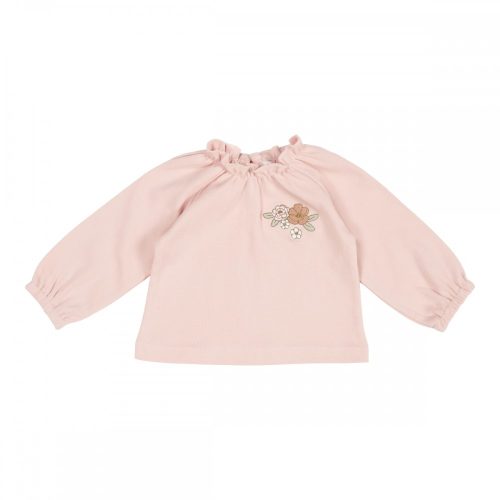 Little Dutch hosszú ujjú felső hímzéssel soft pink 62