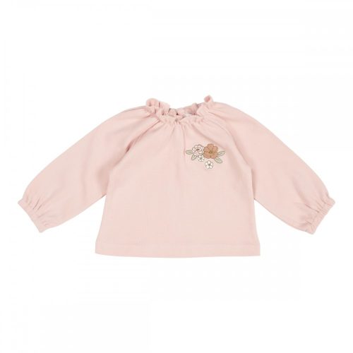 Little Dutch hosszú ujjú felső hímzéssel soft pink 80