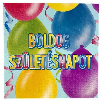 Boldog születésnapot feliratos szalvéta - 20 db-os