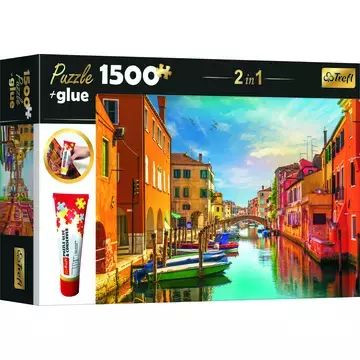 Trefl: Velence puzzle - 1500 darabos + ragasztó