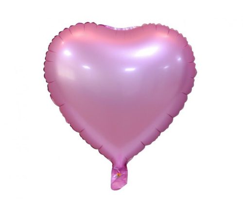 Matt Pink Heart, Rózsaszín szív fólia lufi 37 cm