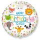 Állatos Happy Birthday Animals fólia lufi 46 cm (WP)