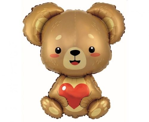 Macis Teddy with Heart fólia lufi 85 cm (WP)