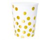 Pöttyös Gold Dots White papír pohár 6 db-os 270 ml