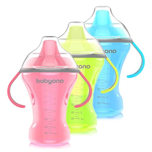 BabyOno itatópohár Natural Nursing csöpögésmentes kemény csõrrel 6hó 260ml 1457