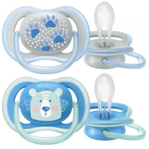 Philips AVENT játszócumi ultra air 6-18hó fiús pastel 2db