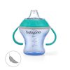 BabyOno itatópohár - csöpögésmentes puha csõrrel 3hó 180ml türkiz 1456/01