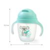 BabyOno itatópohár szívószállal füllel 240ml menta 1464/03