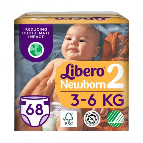 Libero Newborn 2 pelenka 3-6kg Jumbo Pack 68db